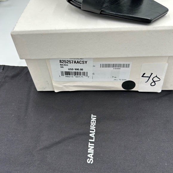 Women's Saint Laurent, Jill 75 leather mules size 36 made in Italy - Picture 6 of 12